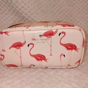 Kate Spade Flamingo Print Cosmetic Bag
